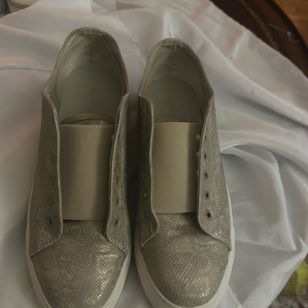 Very Volatile gold shiny snake skin sneakers!  So cute sneakers, so comfortable.